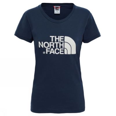 Tee The North Face Manga Corta Easy Mujer - Azul Marino - Chile LJO761348